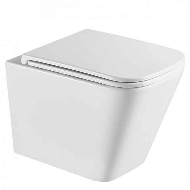 INVENA - Závěsná WC mísa FLORINA /VÍROVÉ SPLACH/, včetně soft/close sedátka CE-94-001-L