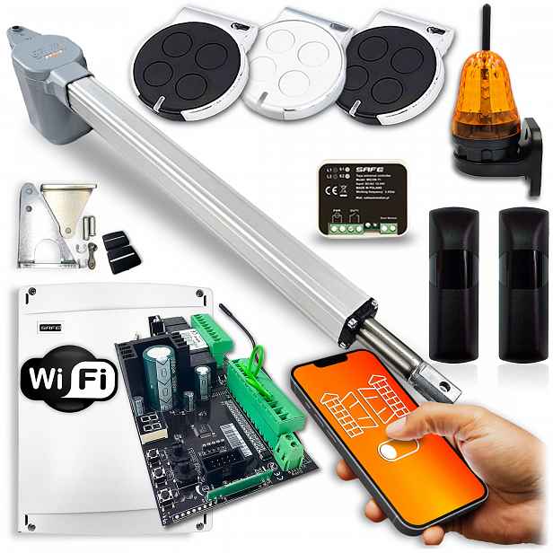 Pohon Pro Jednokřídlou Bránu 3,5m Wifi Tuya Automat Safe 1xlampa 3x Ovladač