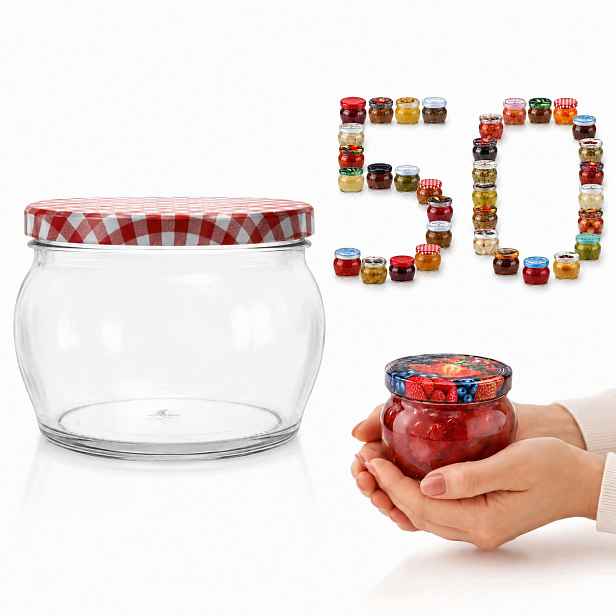 Sklenice 260 ml 50 ks se šroubovacím uzávěrem zavařovací sklenice dezerty musy krémy svíčky