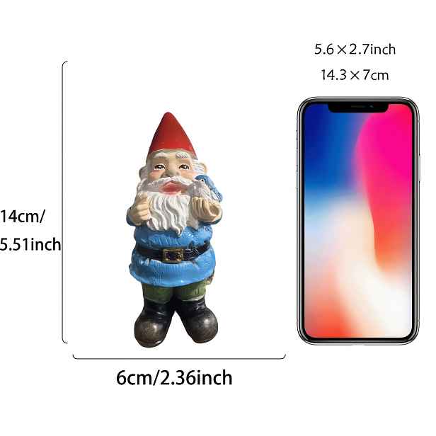 TEMU 1 ks Zahradní trpaslík, pryskyřicové venkovní figurky, dekorace do zahrady