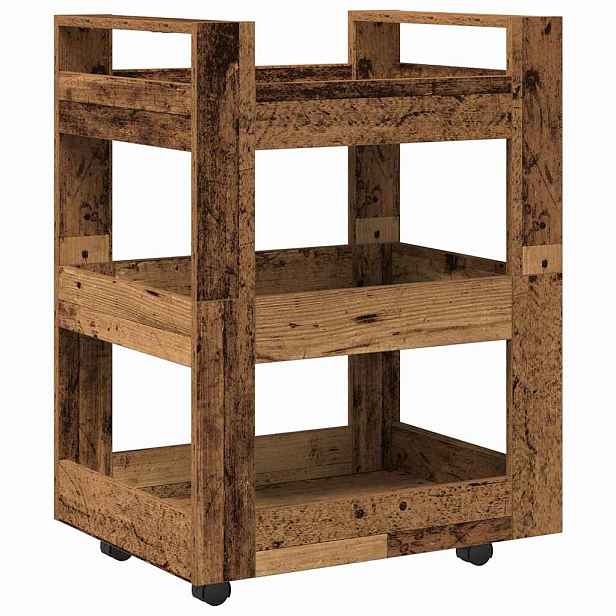 vidaXL Kuchyňský vozík Staré dřevo 60 x 45 x 80 cm Kompozitní dřevo