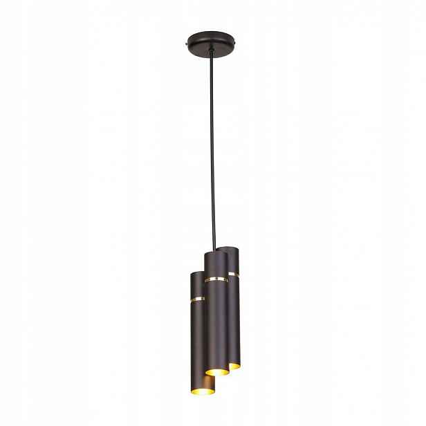 Závěsná lampa Lynx Černá Zlatá Tuby 2xE14 13x80 cm Stropní svítidlo do pokoje