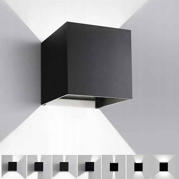Led Nástěnná Lampa Černá Moderní Kreativní 20W studená bílá