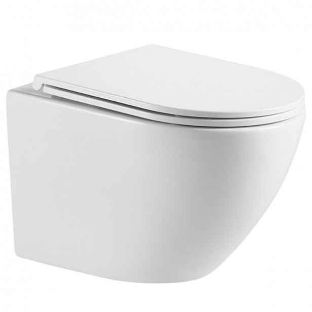 INVENA - Závěsná WC mísa LIMNOS /VÍROVÉ SPLACH/, včetně soft/close sedátka CE-93-001-L