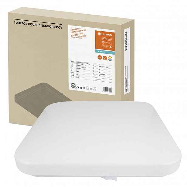 Led panel Svítidlo Stropní Svítidlo 24W Cct Snímač pohybu soumraku 33x33 cm