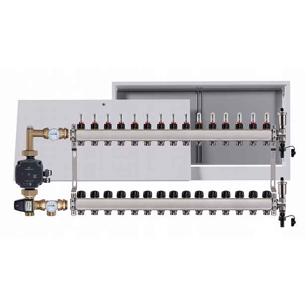 Nerezový rozdělovač pro podlahu 15, nástěnný box Pumpa Grundfos