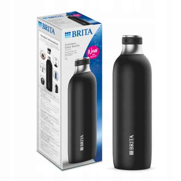 Termoláhev z nerezové oceli Brita sodaTRIO 1 l černá