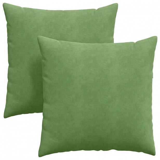 vidaXL Pohovkové polštáře 2 pcs Světlá zelená 60 x 60 cm