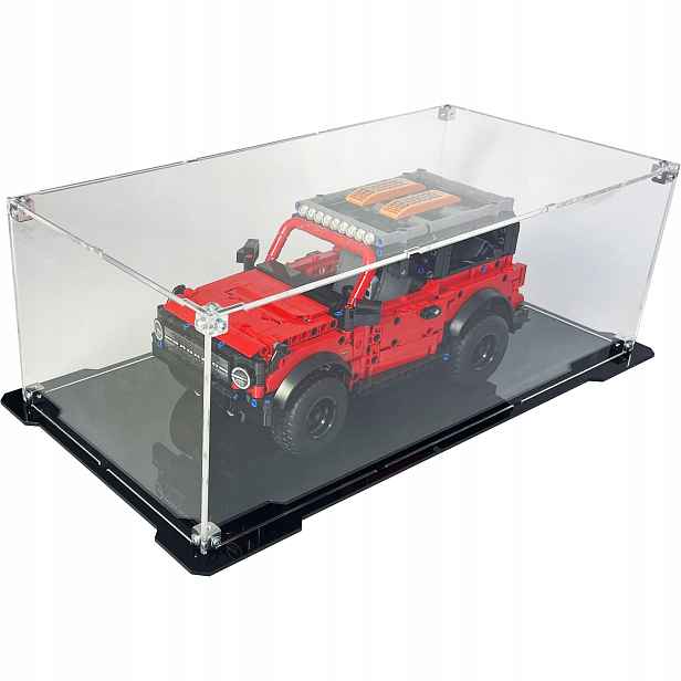 Vitrína s černým podstavcem pro stavebnici Lego 42213 Technic Ford Bronco