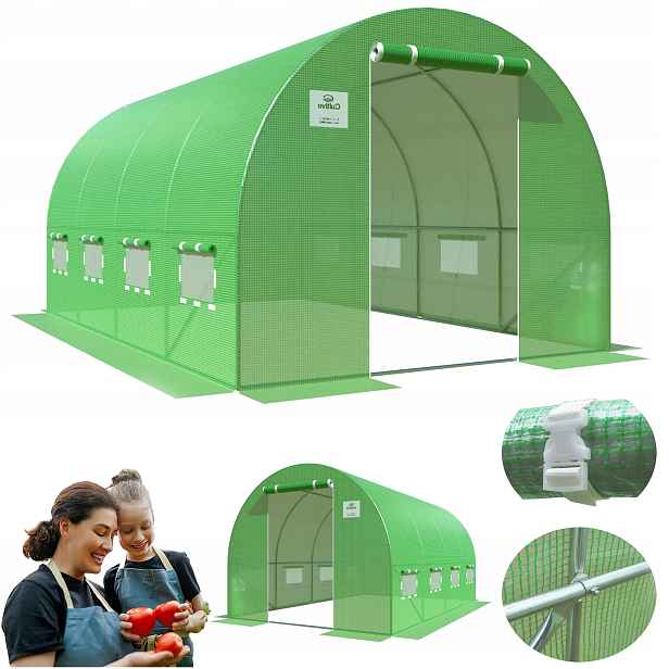 Zahradní fóliový tunel Skleník 4x2,5 m 10 m 2,5x4x2 zelený UV4