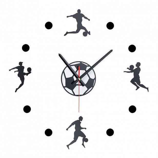 Relaxdays HODINY Černá Bílá fotbal 50-100 cm