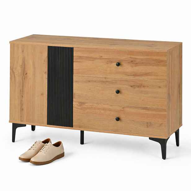 STILVORA KUCHYŇSKÁ SKŘÍŇ bílá, úložný prostor, moderní minimalistický design, do obývacího pokoje, 120×35×76 cm