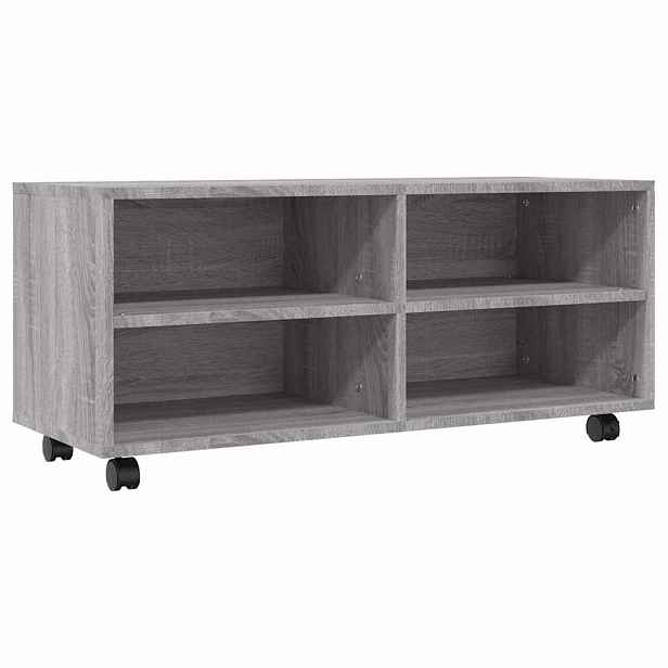 vidaXL TV skříňka na kolečkách šedá sonoma 90x35x35cm kompozitní dřevo