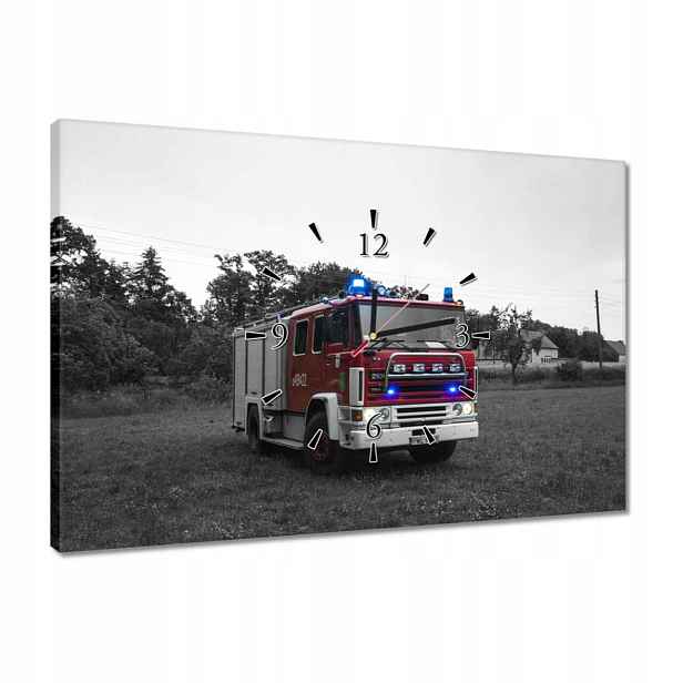 Hodiny 60x40 Hasičský vůz