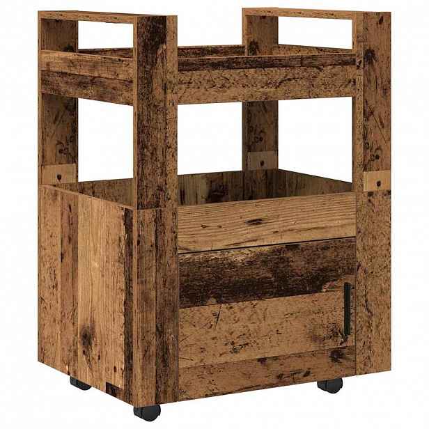 vidaXL Kuchyňský vozík Staré dřevo 60 x 45 x 80 cm Kompozitní dřevo