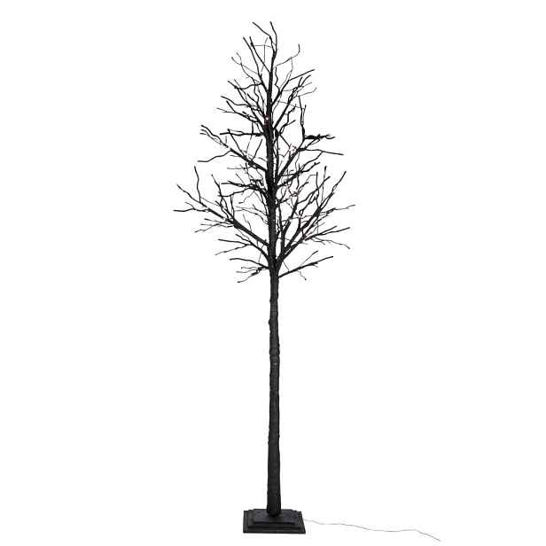 Dekorativní černý strom s LED světýlky - teplá bílá - 300 cm J-Line by Jolipa
