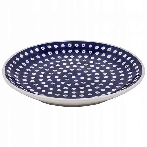 Jídelní talíř 27 cm Umělecká keramika Bolesławiec dek 0070A Kropki