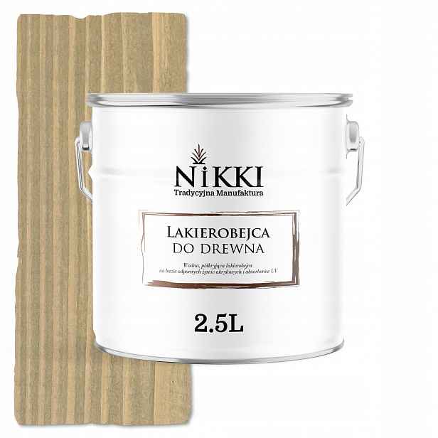 Lakovací Hmota Na Dřevo 3V1 Extra Lazura Šedá Rozbitá Do Žluté Polomatné Barvy 2.5 L