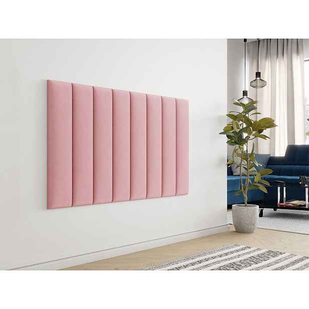 Čalouněný nástěnný panel 80x20 PAG - růžový
