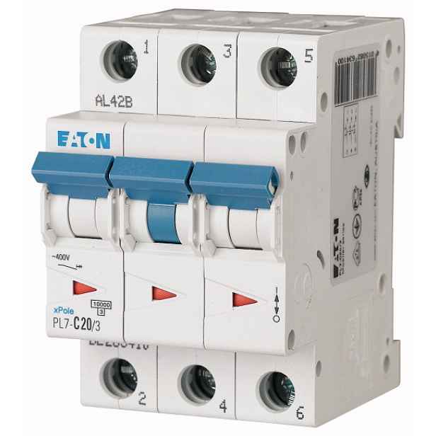Jistič Eaton PL7-D20/3 10 kA D 20 A