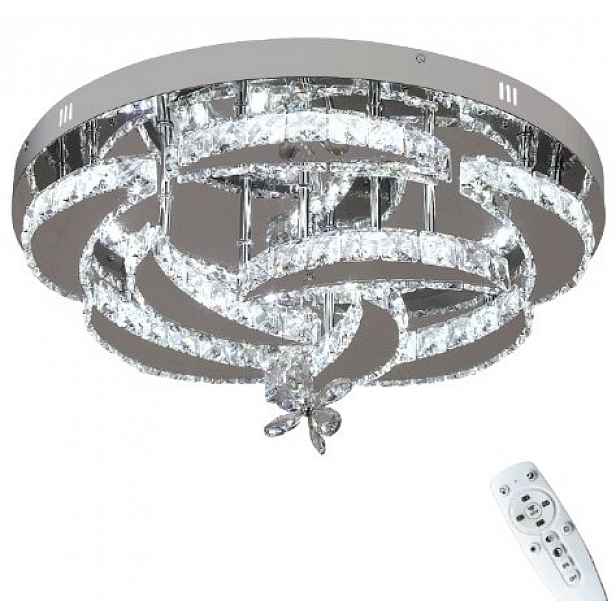 Stropní Svítidlo Led Crystal Spiral Glamour Dálkový Ovladač 3 barvy světla Moderní design