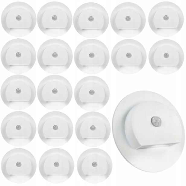 20 x Schodišťová Lampa Led Senzor Pohybu Soumraku Osvětlení Schodů