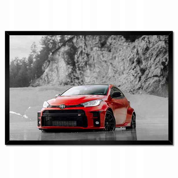 Plakáty v rámu 60x40 Červená Toyota Bw