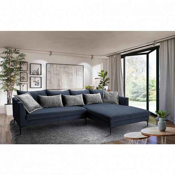 Livetastic ROHOVÁ SEDAČKA, textil, tmavě modrá