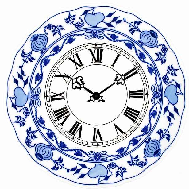 Hodiny 10344BK - originál český cibulák z Dubí s černými ručičkami