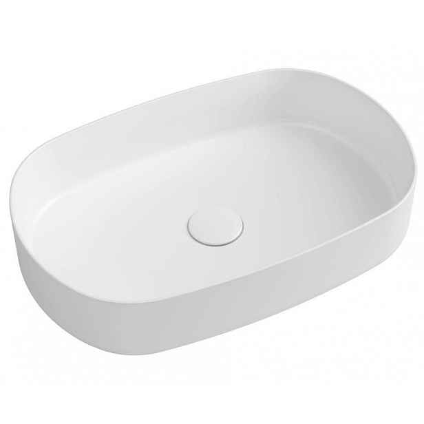 ISVEA - INFINITY OVAL keramické umyvadlo na desku, 55x36cm, bílá 10NF65055