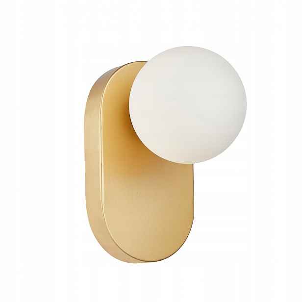 Morti WL-2931-1-GD+WH Moderní zlatá nástěnná lampa s bílým stínítkem
