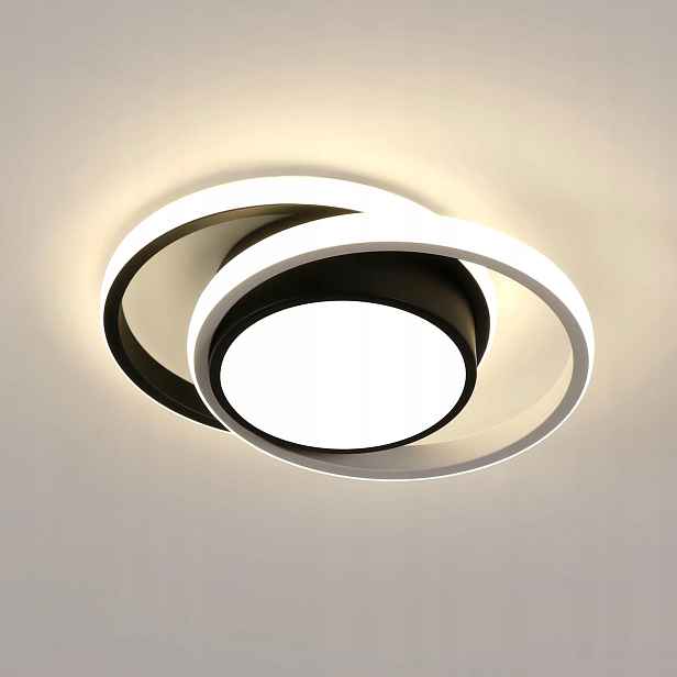Stropní svítidlo Led kulaté moderní černé bílé 32W 4500K