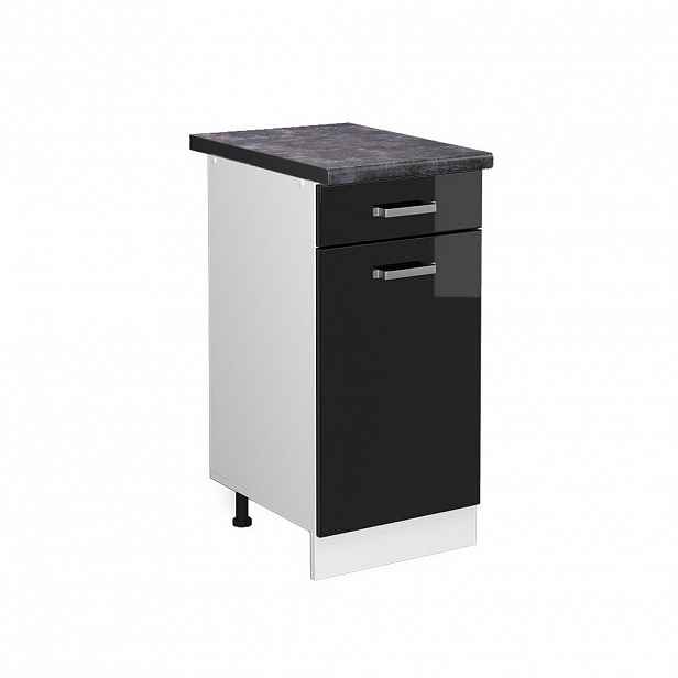 Vicco SPODNÍ SKŘÍŇKA KUCHYŇSKÉ LINKY R-Line Černý vysoký lesk 40 cm , PD Antracit