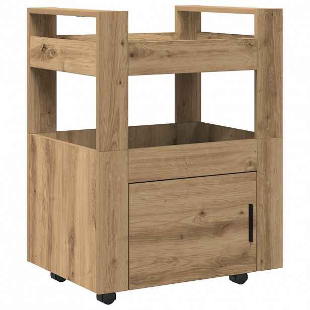 vidaXL Kuchyňský vozík dub artisan 60 x 45 x 80 cm Kompozitní dřevo