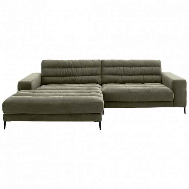 Dieter Knoll ROHOVÁ SEDAČKA, textil, kompozitní dřevo, olivově zelená