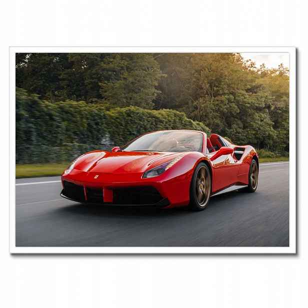 Plakáty v rámu 70x50 Červené Ferrari Cesta