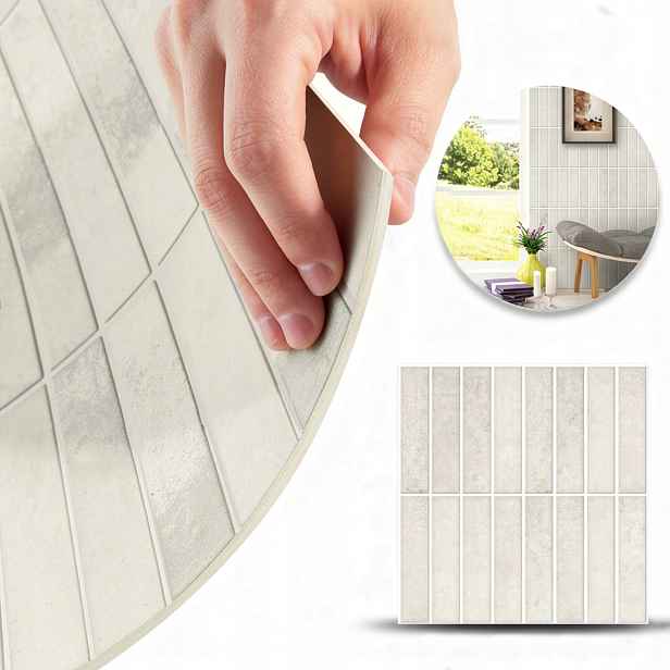 Samolepicí Nástěnný Panel Pvc Samolepka Laminát Lesk 3D Dlaždice x10 30x30