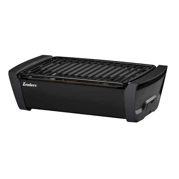 Černý gril na dřevěné uhlí Aurora