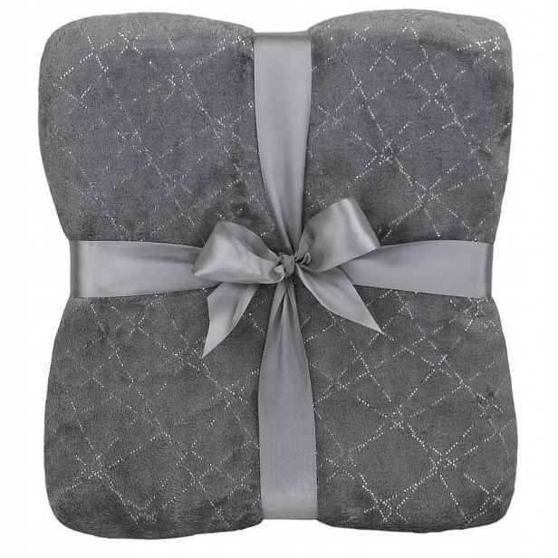 Deka z mikrovlákna 150x200 Sparkle Geo šedá