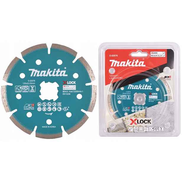 Diamantový řezací kotouč Makita X-Lock E-02076 125 mm pro brusku DGA519
