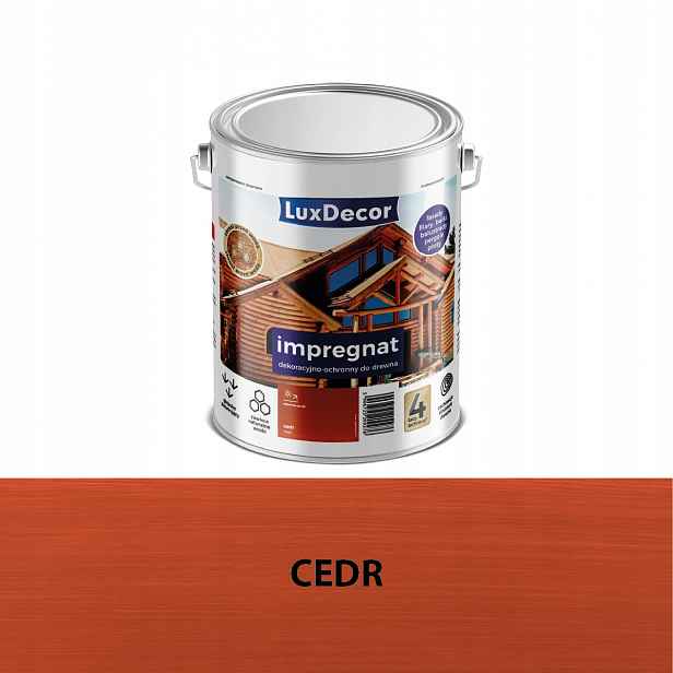 Luxdecor Ochranný A Dekorativní Impregnát Na Dřevo 4,5 L Cedr