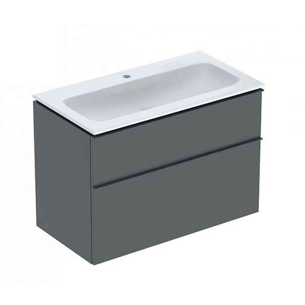 Geberit iCon - Skříňka s umyvadlem, 90x48x63 cm, 2 zásuvky, KeraTect, lávová 502.333.JK.1