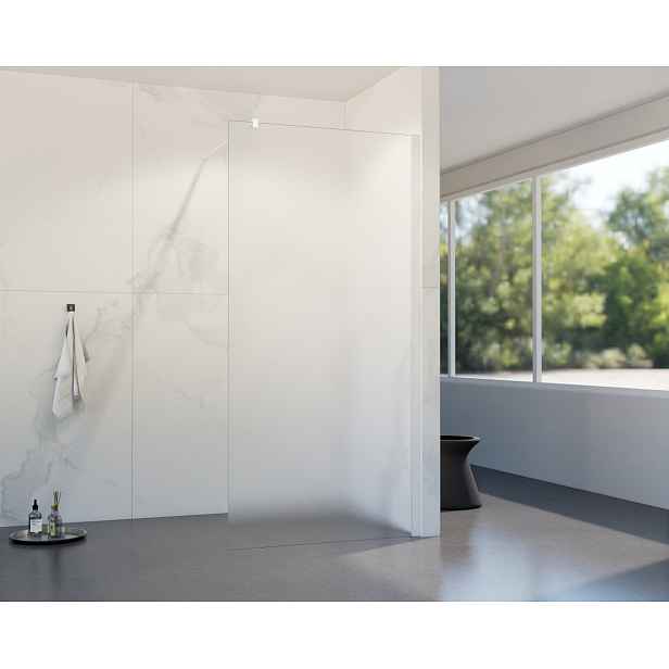 HOPA Walk-in sprchový kout LAGOS WHITE NEW 200 — Barva rámu - Bílá, Rozměr A - 110, Rozměr C - 200, Výplň - Matné bezpečnostní sklo - 8 mm
