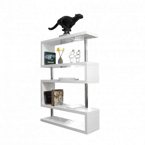 Livetastic DĚLICÍ STĚNA, vysoce lesklá bílá, 120/165/35 cm