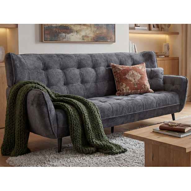 Trojmístná pohovka Namur, antracitová látka