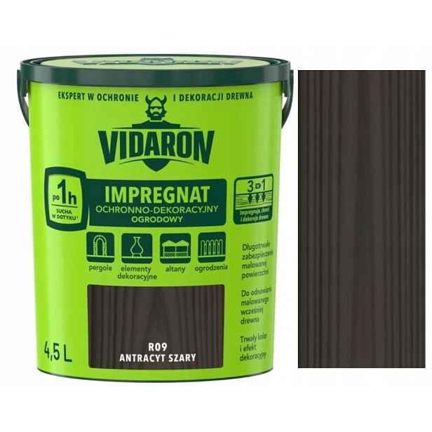 Vidaron Zahradní Impregnace 4,5 L R09 Antracit Šedá