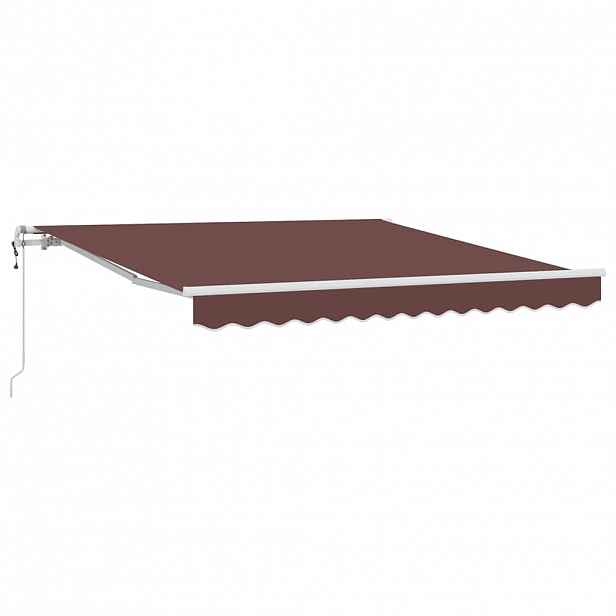 vidaXL Automatická zatahovací markýza hnědá 300 x 250 cm