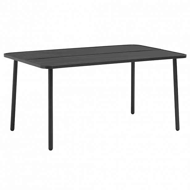vidaXL Zahradní stůl tmavě šedý 150 x 90 x 72 cm ocel