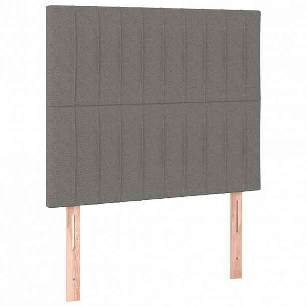 vidaXL Čelo postele tmavě šedé 80x5x118/128 cm látkové