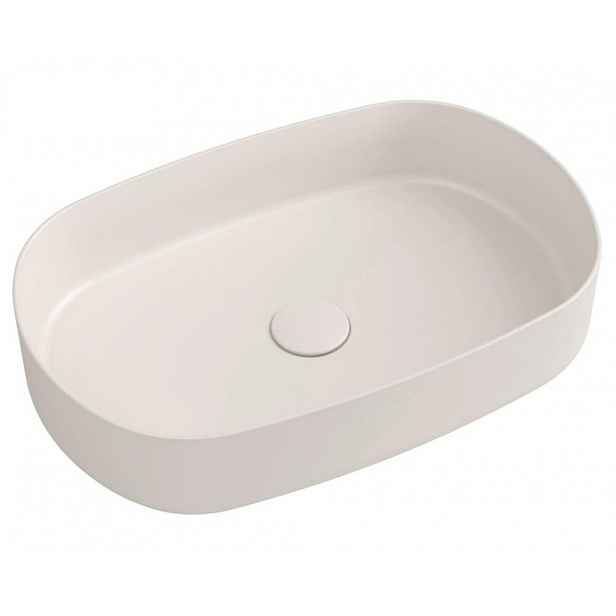 ISVEA - INFINITY OVAL keramické umyvadlo na desku, 55x36cm, ivory 10NF65055-2K
